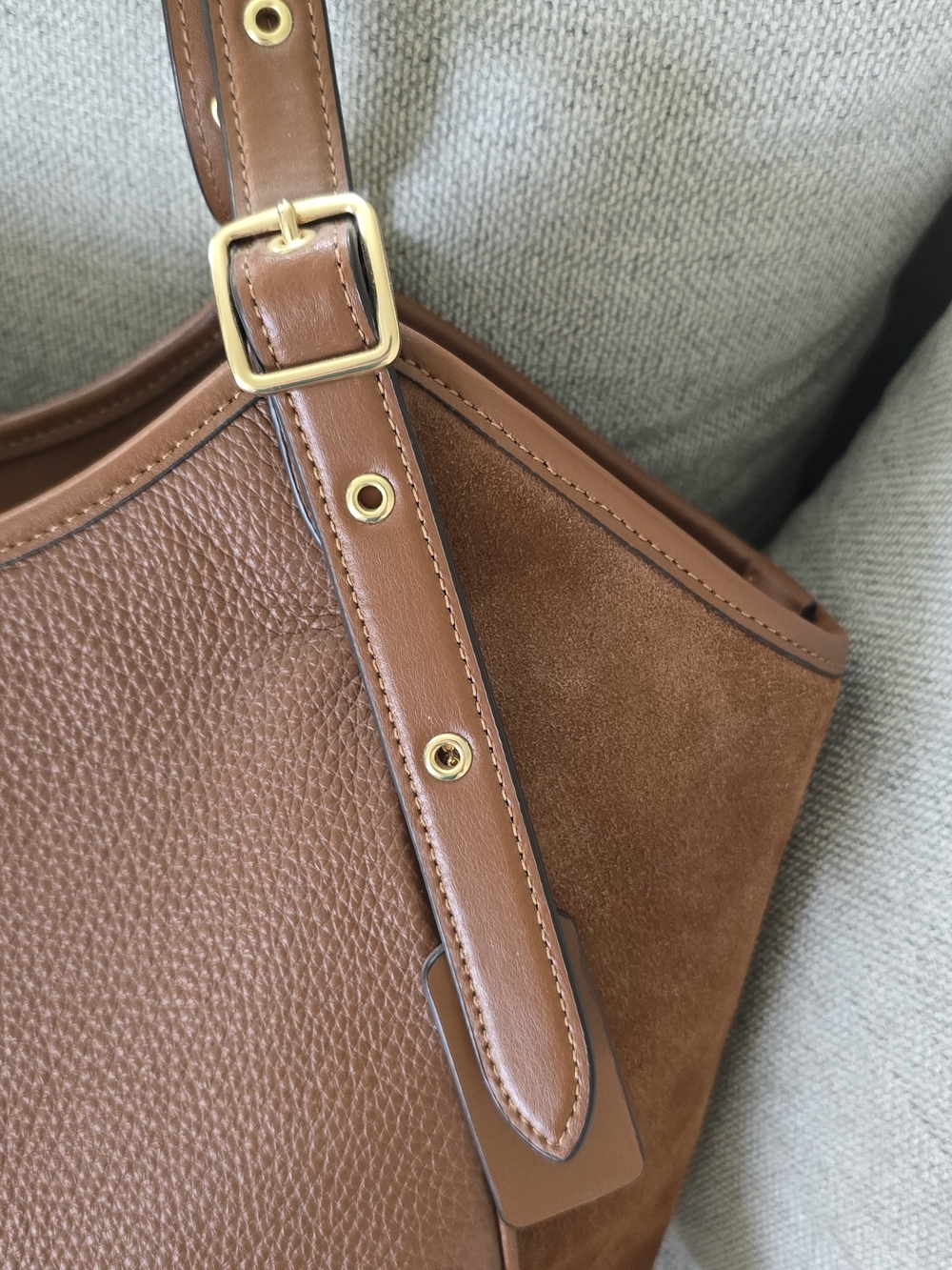 Coach Brown Leather & Suede Adjustable-strap Shoulder Bag - Picture 4 of 8
